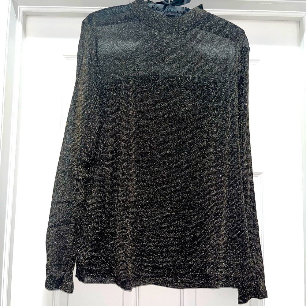 Black and gold shimmer top
